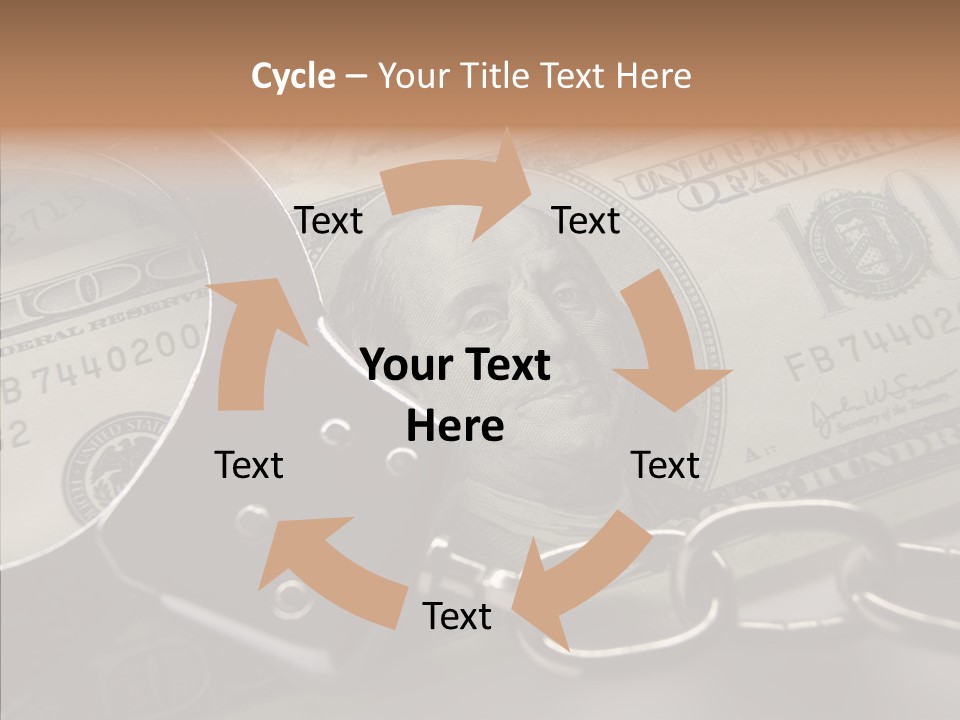 Dollar Trade Manacles PowerPoint Template