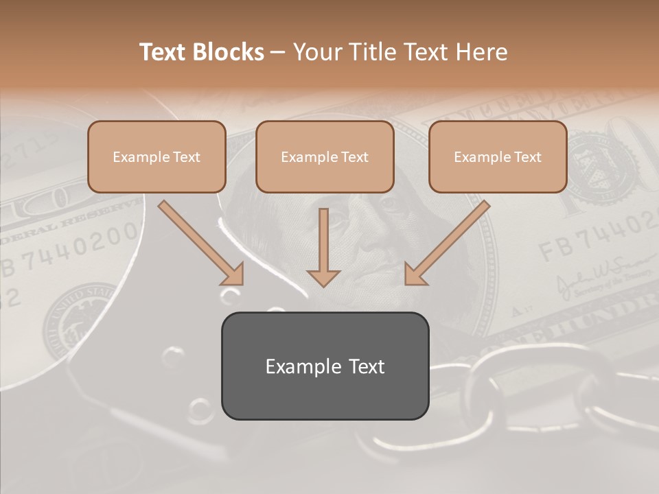 Dollar Trade Manacles PowerPoint Template