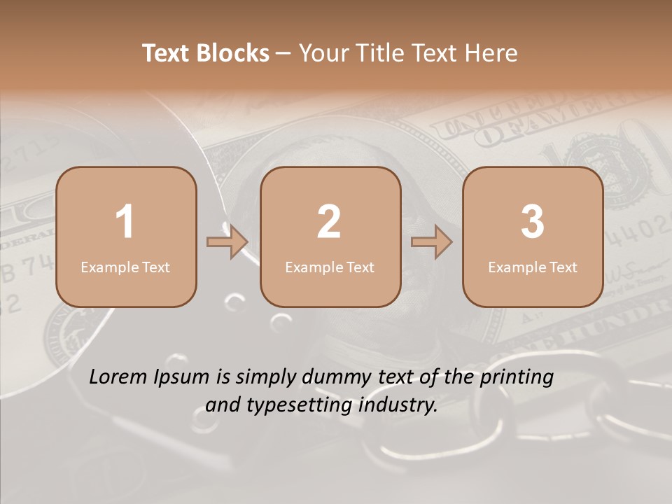 Dollar Trade Manacles PowerPoint Template