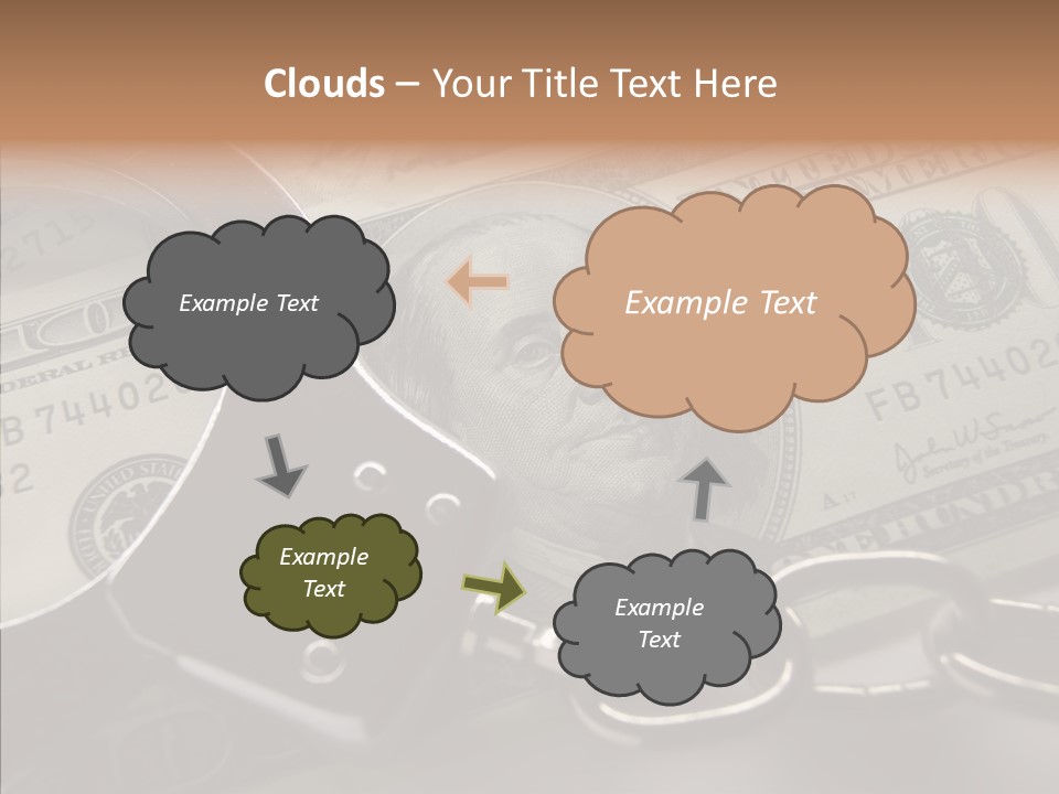 Dollar Trade Manacles PowerPoint Template