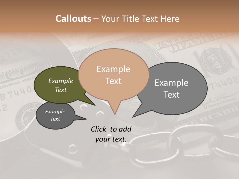 Dollar Trade Manacles PowerPoint Template