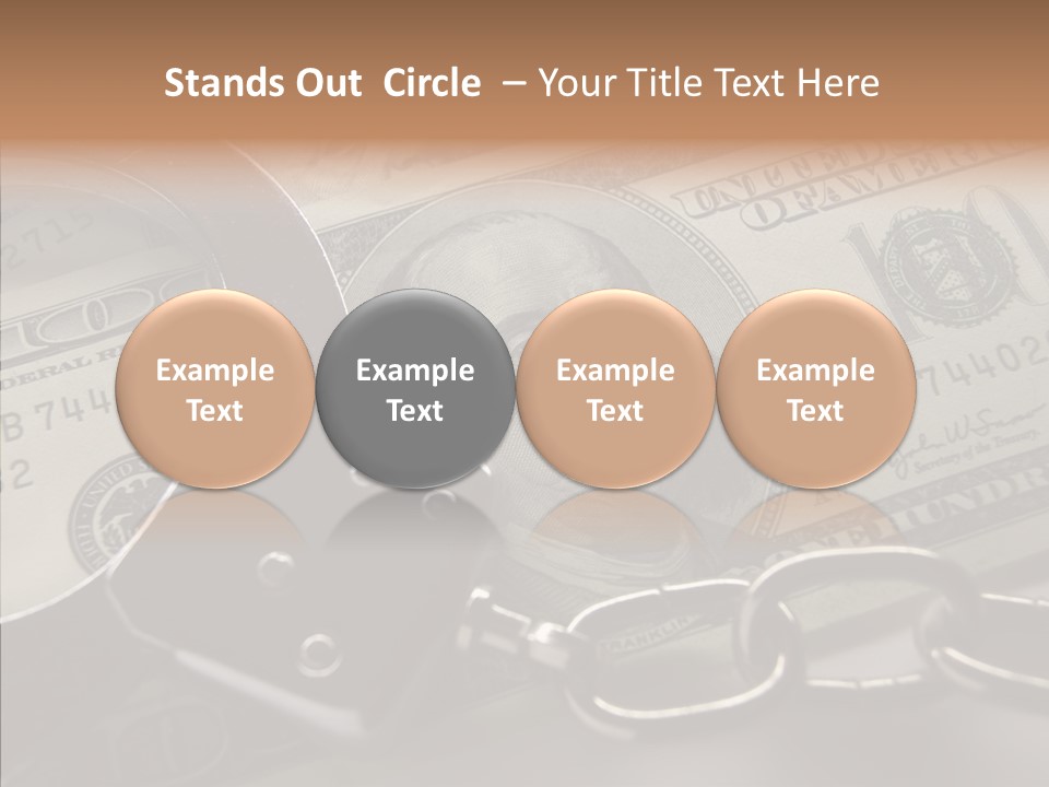 Dollar Trade Manacles PowerPoint Template