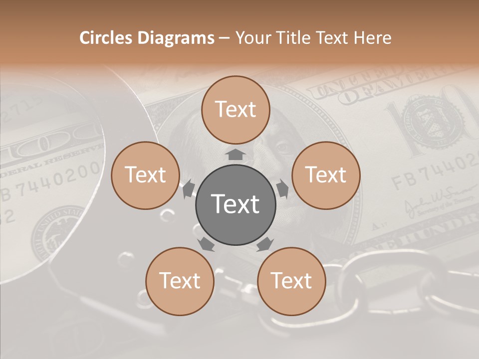 Dollar Trade Manacles PowerPoint Template