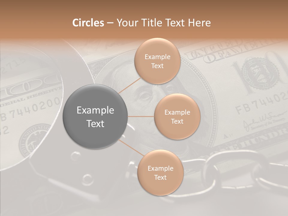 Dollar Trade Manacles PowerPoint Template