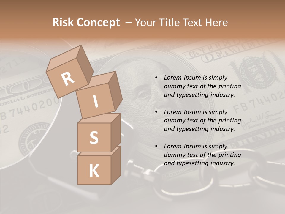 Dollar Trade Manacles PowerPoint Template