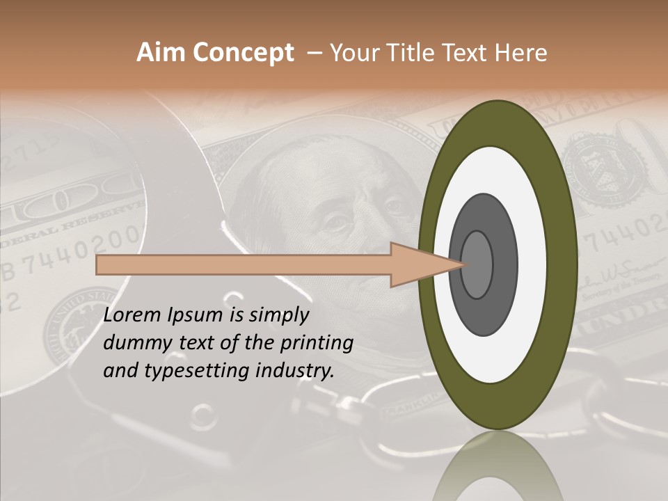 Dollar Trade Manacles PowerPoint Template