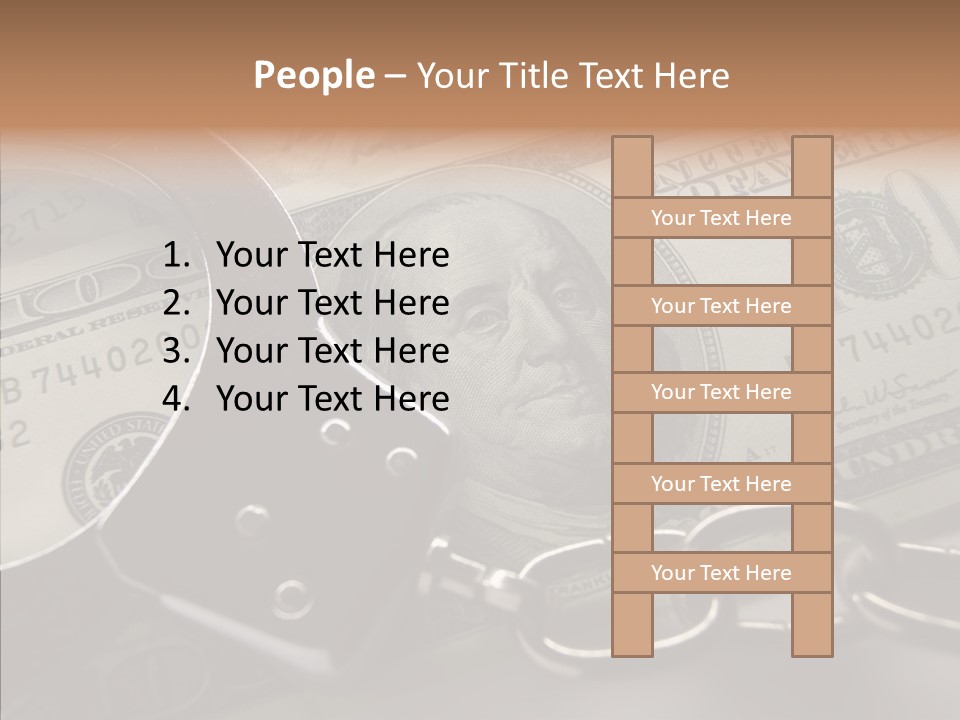 Dollar Trade Manacles PowerPoint Template