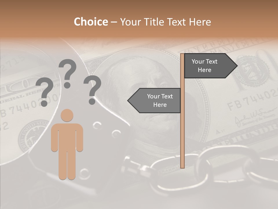 Dollar Trade Manacles PowerPoint Template