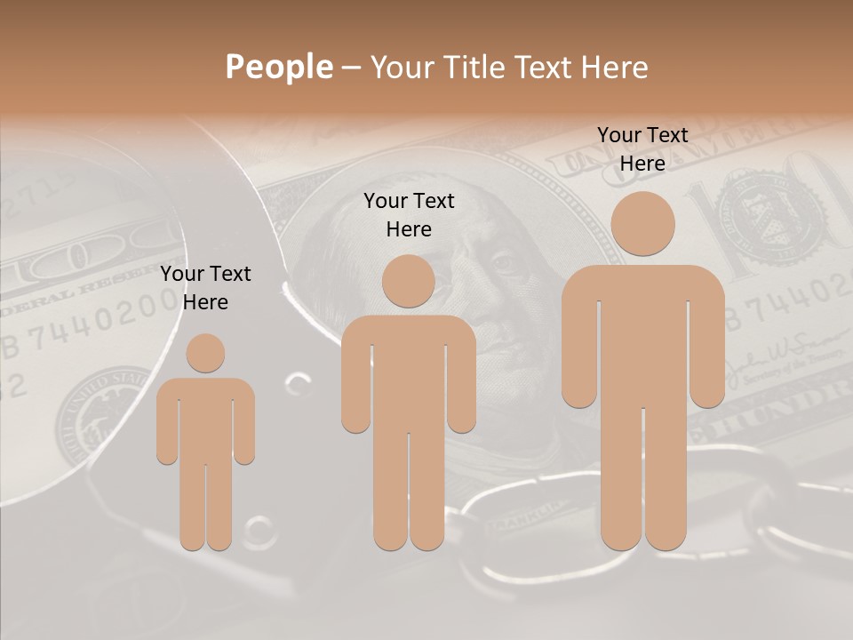 Dollar Trade Manacles PowerPoint Template