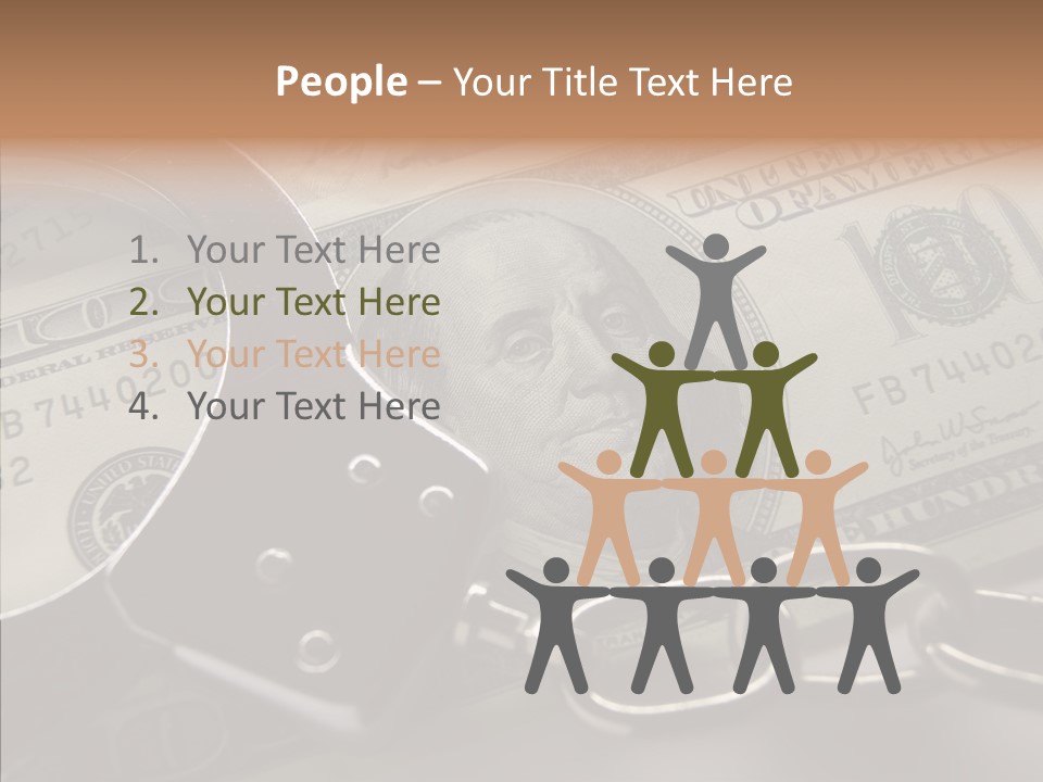 Dollar Trade Manacles PowerPoint Template