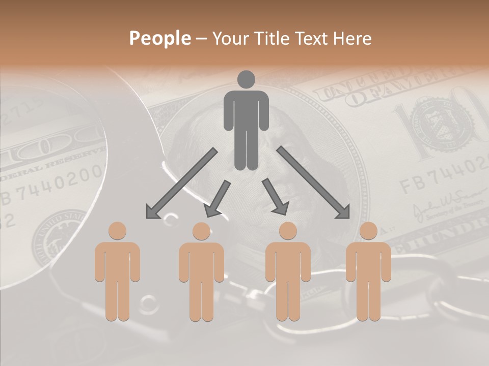 Dollar Trade Manacles PowerPoint Template