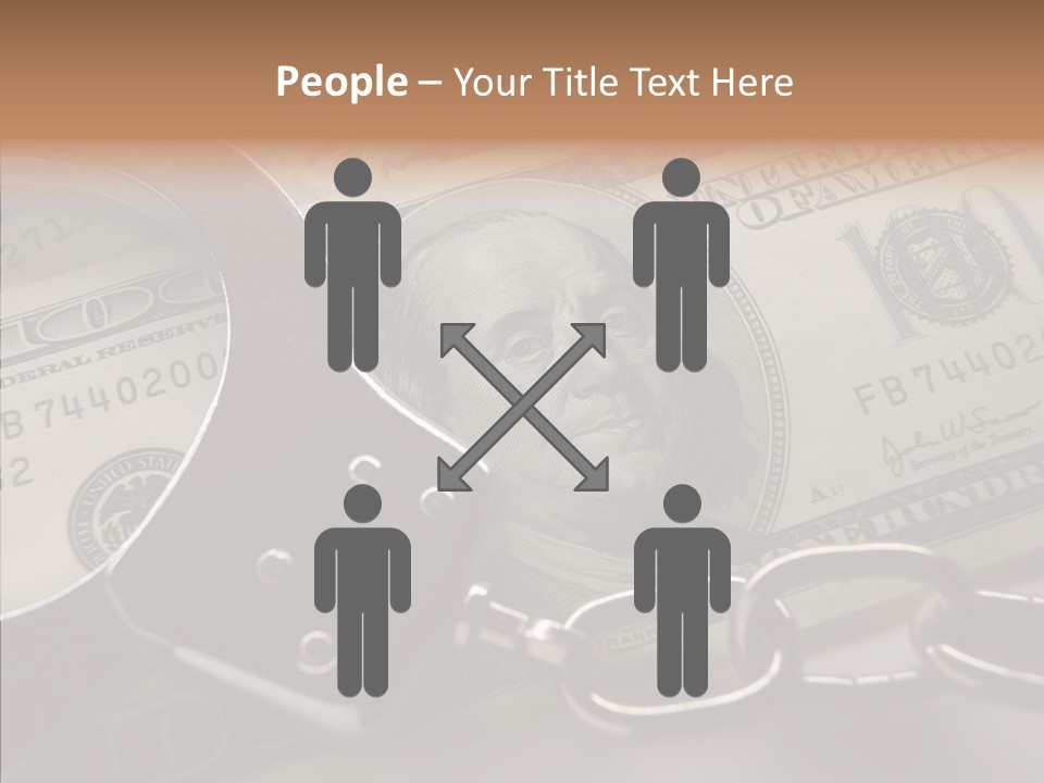 Dollar Trade Manacles PowerPoint Template
