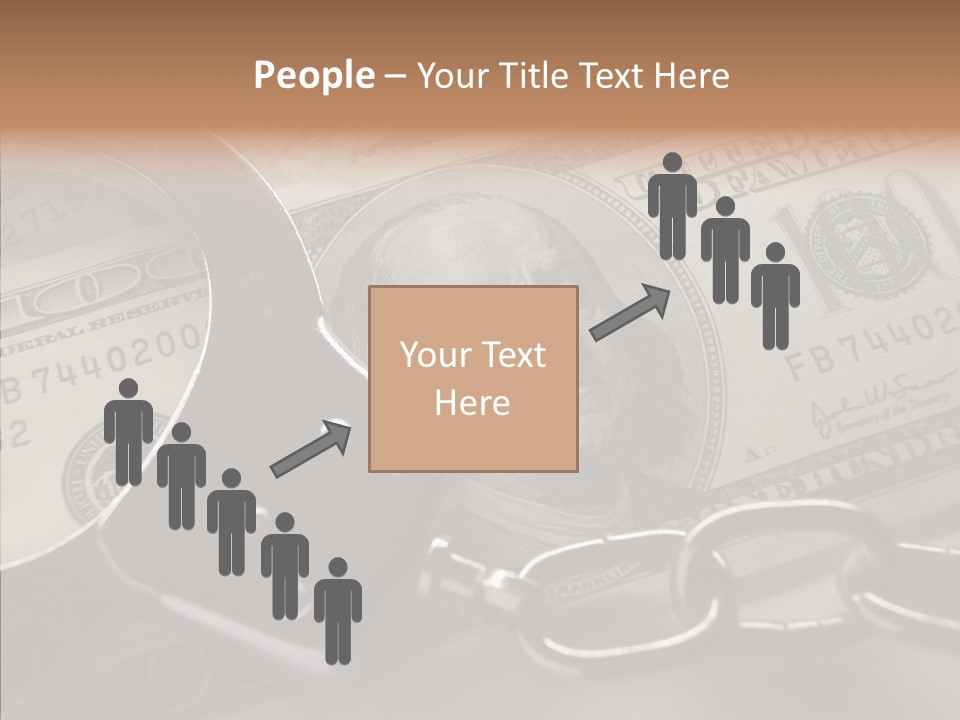 Dollar Trade Manacles PowerPoint Template