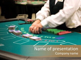 Hits Lounge Gamblers PowerPoint Template