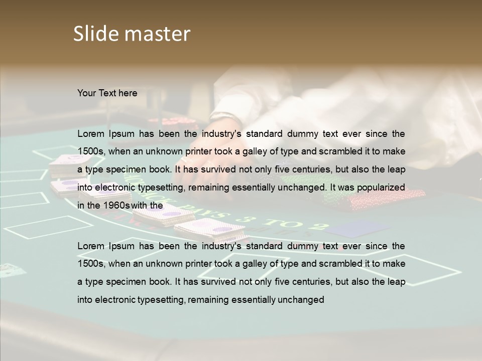 Hits Lounge Gamblers PowerPoint Template