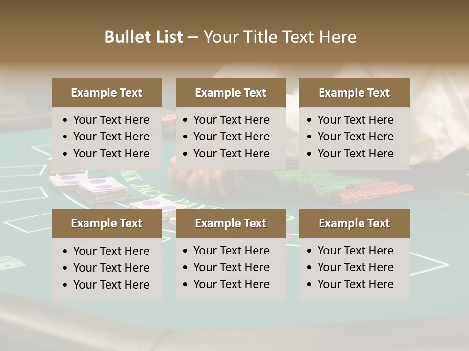Hits Lounge Gamblers PowerPoint Template