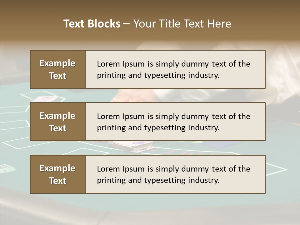 Hits Lounge Gamblers PowerPoint Template