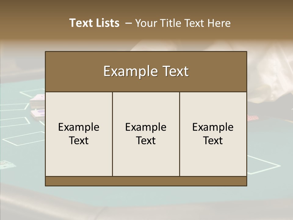 Hits Lounge Gamblers PowerPoint Template