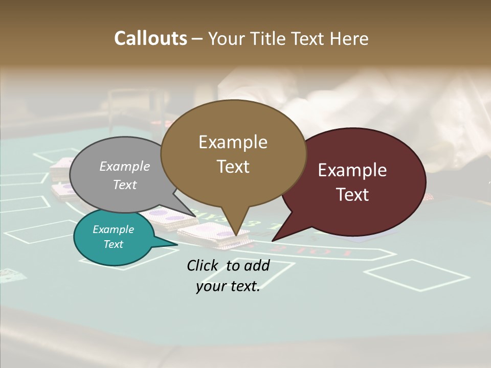 Hits Lounge Gamblers PowerPoint Template