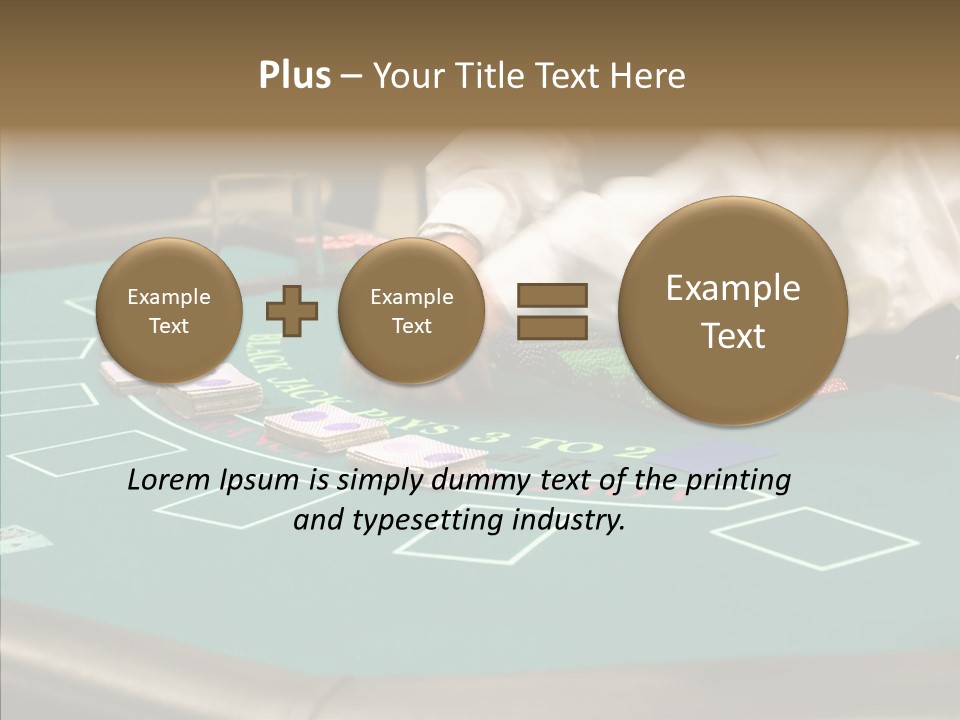 Hits Lounge Gamblers PowerPoint Template