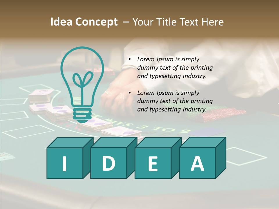 Hits Lounge Gamblers PowerPoint Template