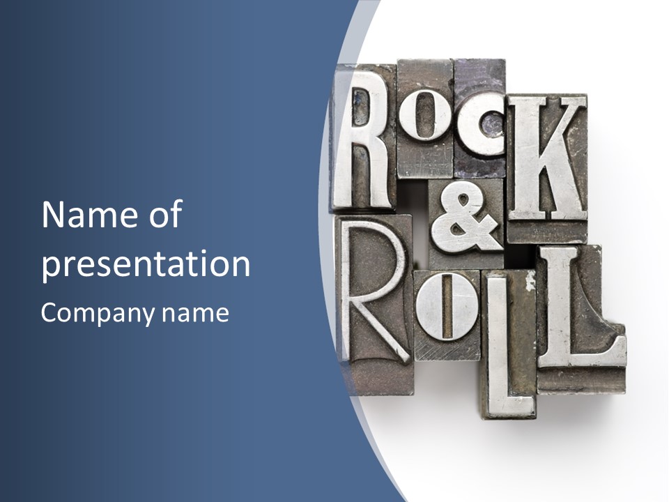 Grunge Letterpress Macro PowerPoint Template