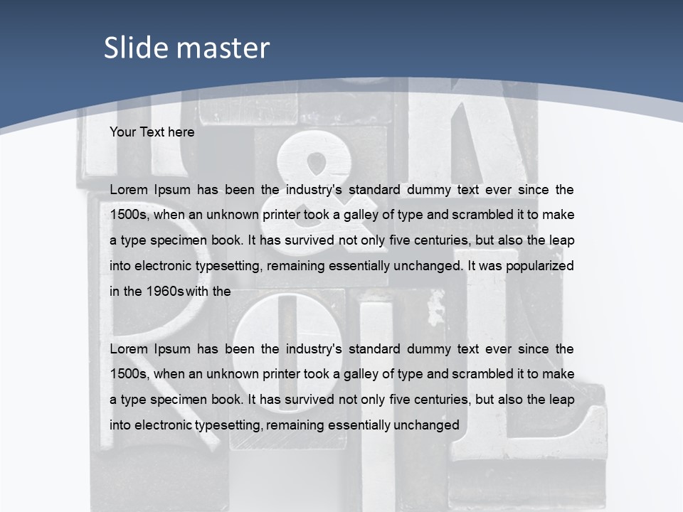 Grunge Letterpress Macro PowerPoint Template