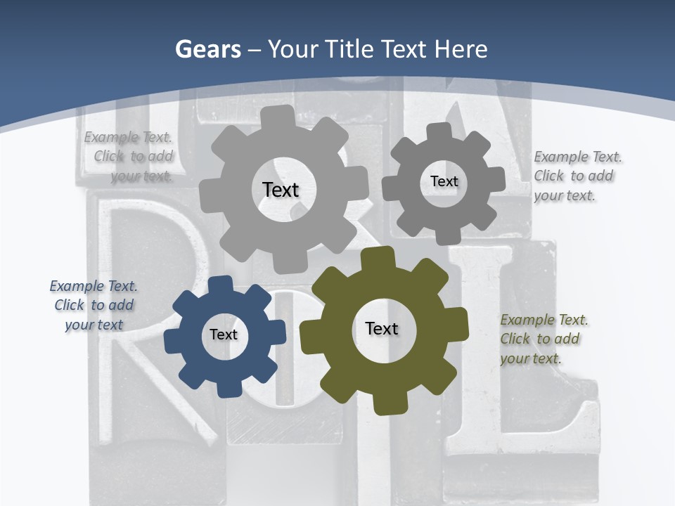 Grunge Letterpress Macro PowerPoint Template