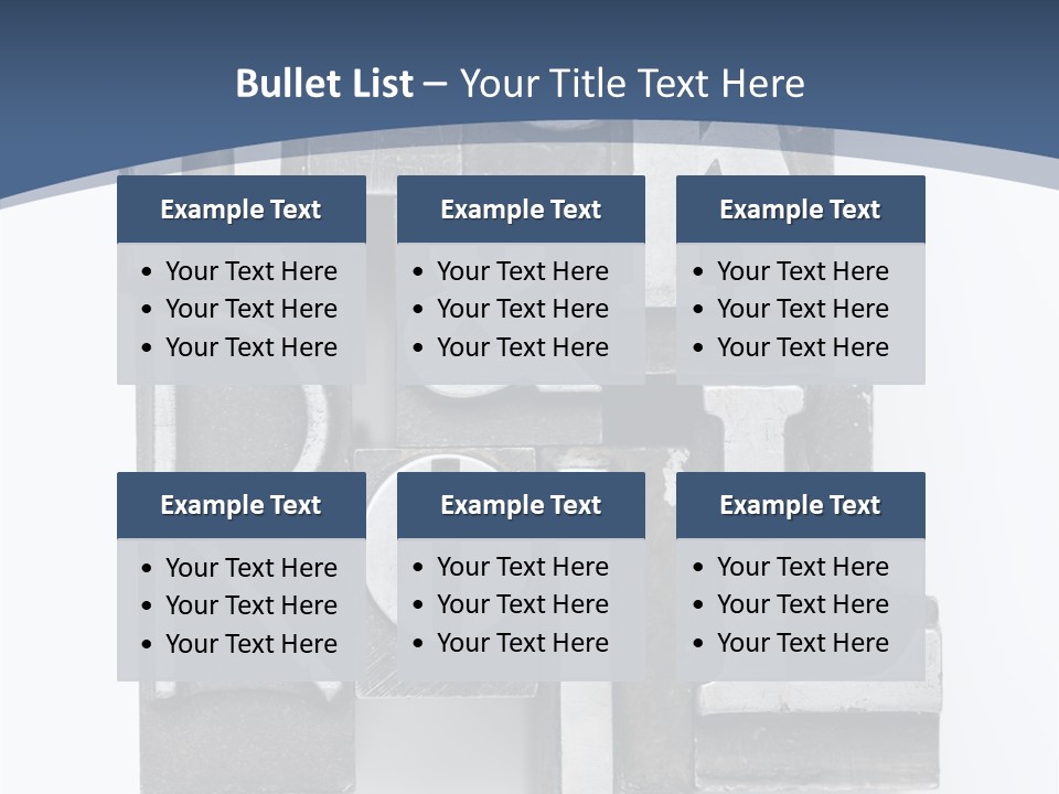Grunge Letterpress Macro PowerPoint Template