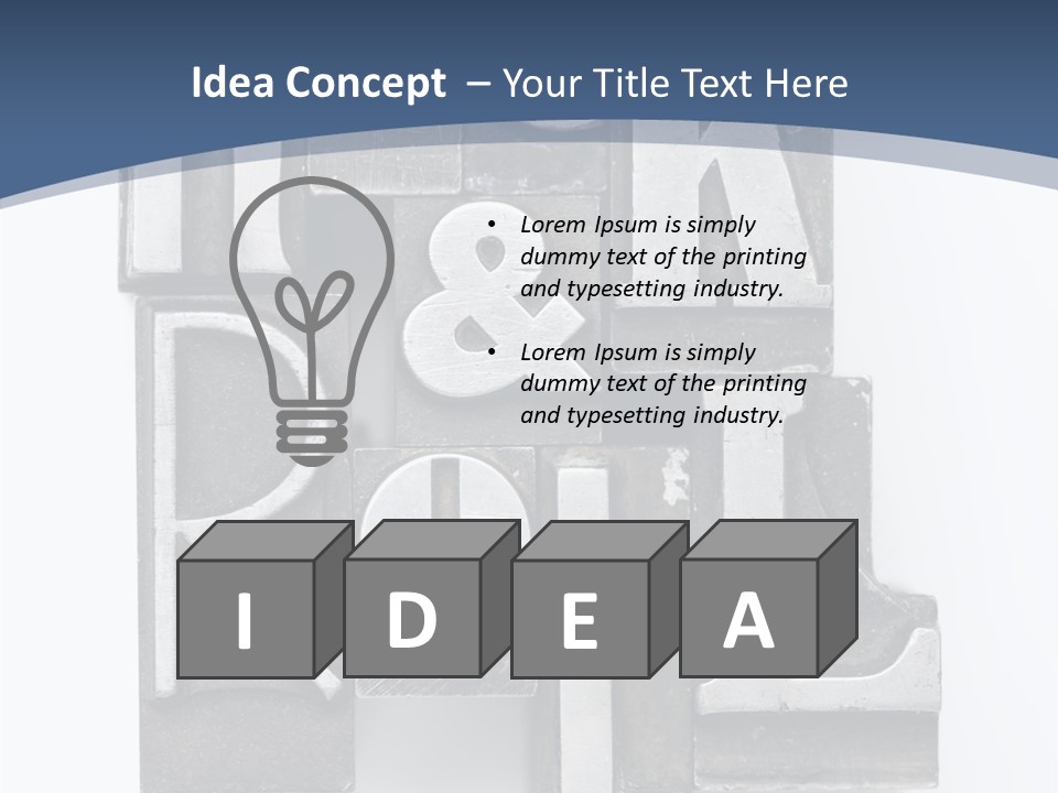 Grunge Letterpress Macro PowerPoint Template