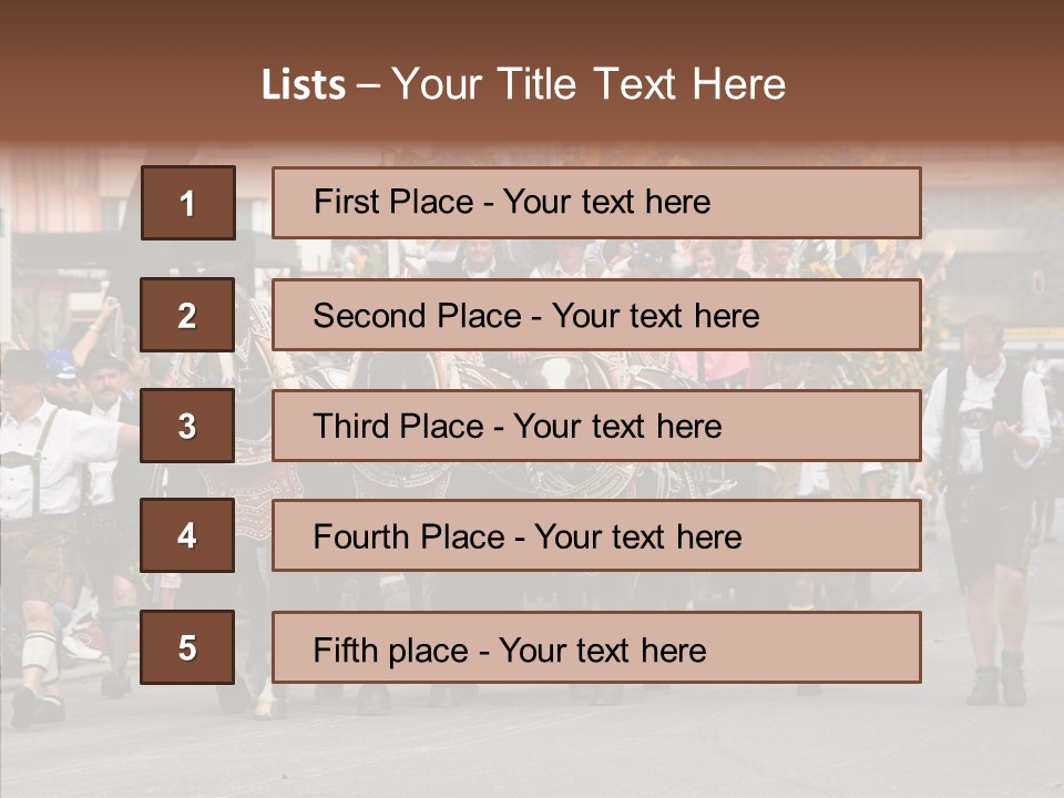 Leather Frankfurter Male PowerPoint Template