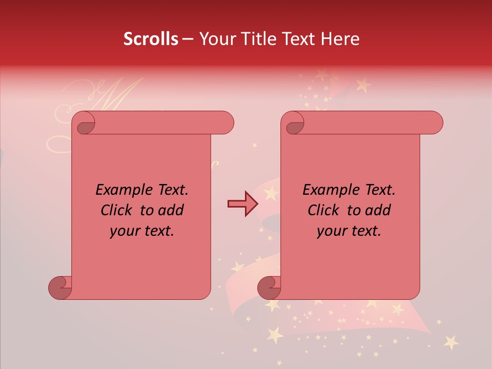 Elegance Glitter Scroll PowerPoint Template