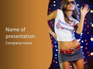 Posing Lifestyle Joy PowerPoint Template