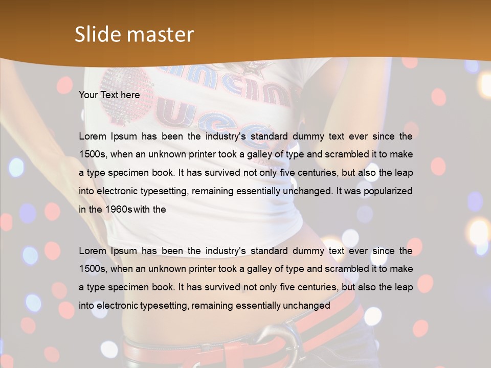 Posing Lifestyle Joy PowerPoint Template