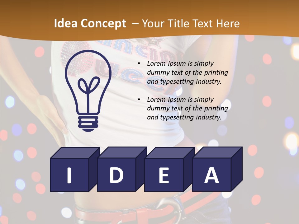 Posing Lifestyle Joy PowerPoint Template