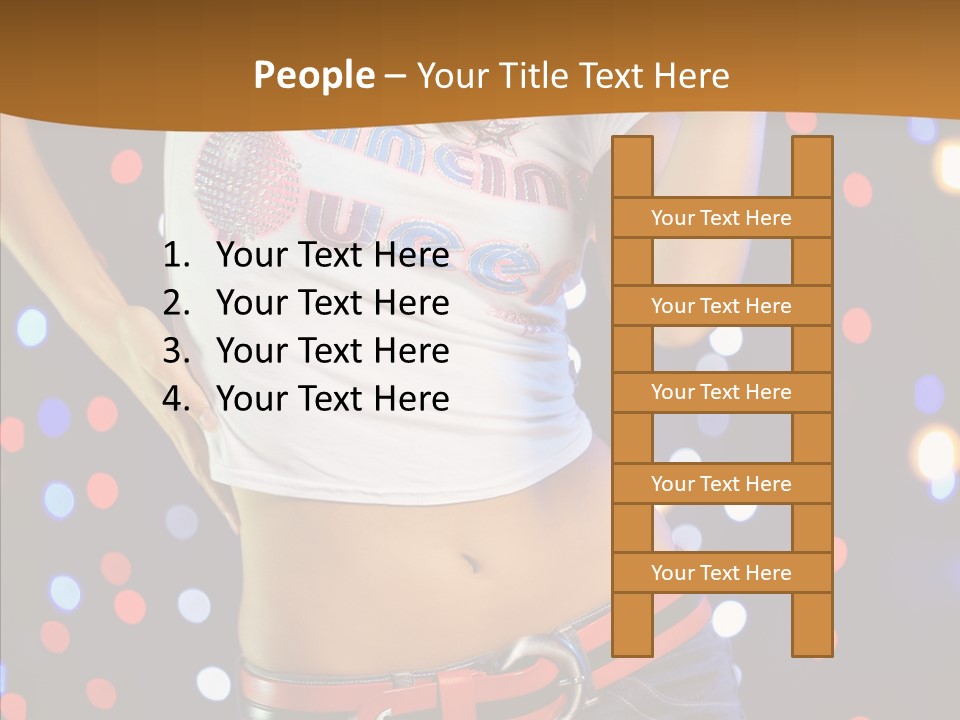 Posing Lifestyle Joy PowerPoint Template