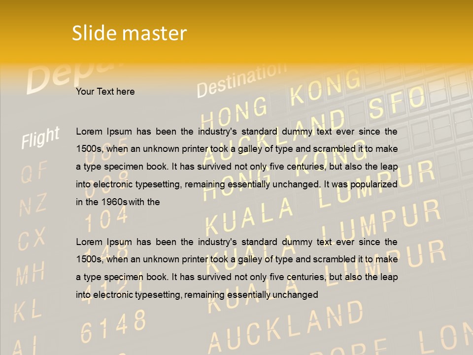 Flight Holiday Electronic PowerPoint Template