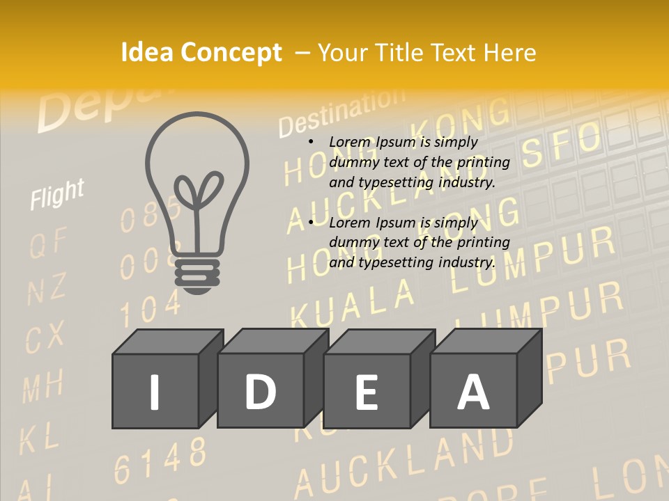 Flight Holiday Electronic PowerPoint Template