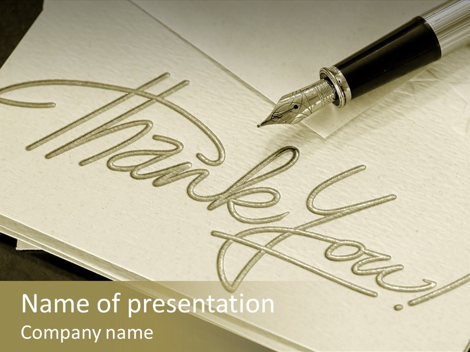 Fountain Pen Writting PowerPoint Template