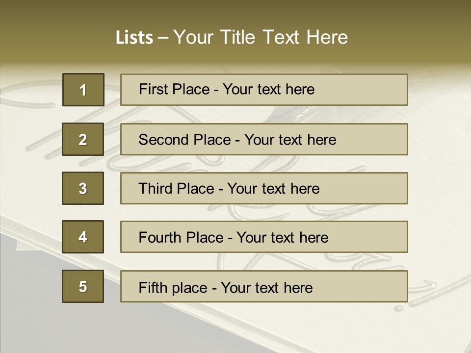 Fountain Pen Writting PowerPoint Template