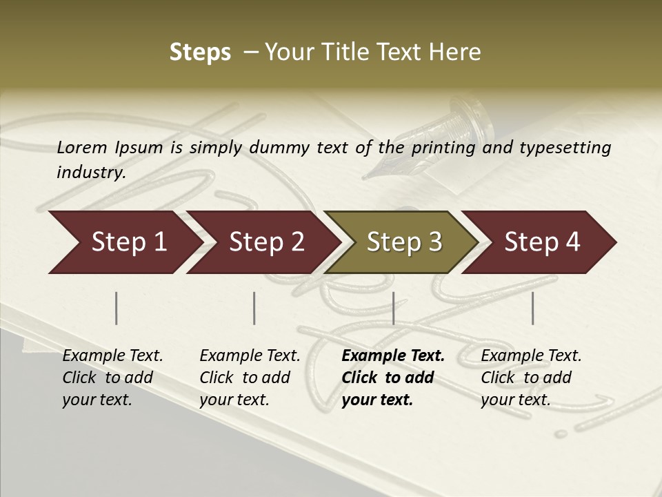 Fountain Pen Writting PowerPoint Template