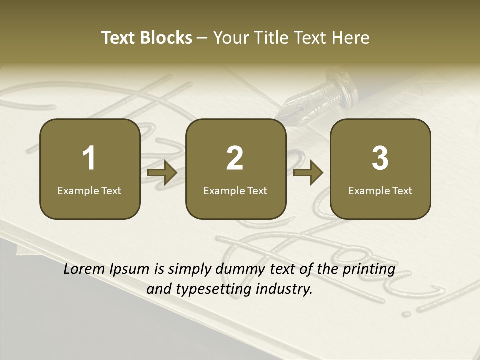 Fountain Pen Writting PowerPoint Template