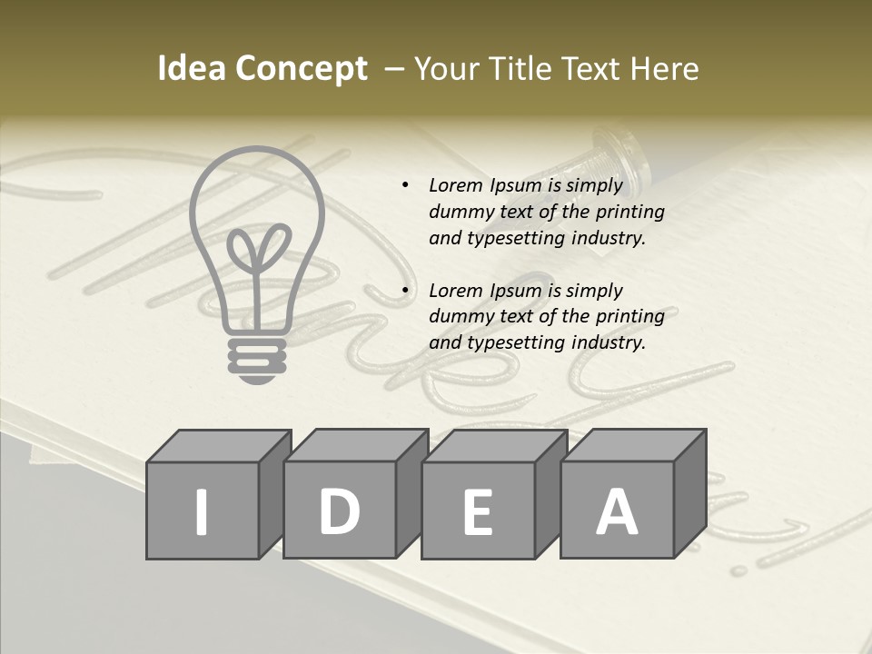 Fountain Pen Writting PowerPoint Template