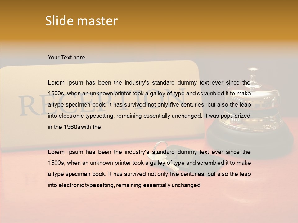 Comfortable Guest Desk PowerPoint Template