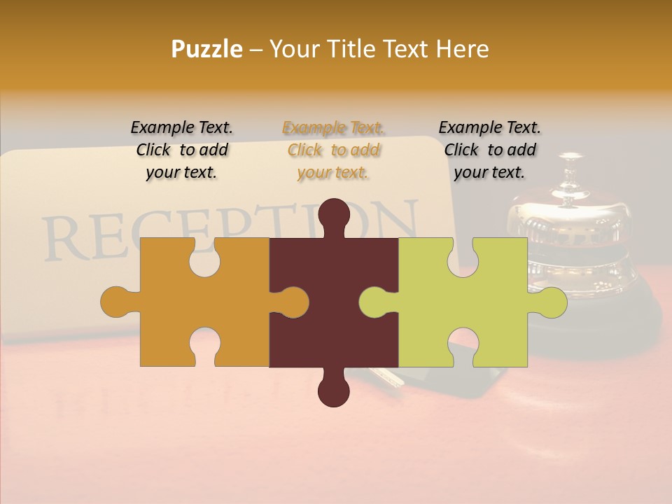 Comfortable Guest Desk PowerPoint Template