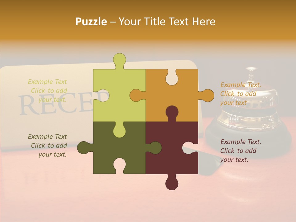 Comfortable Guest Desk PowerPoint Template
