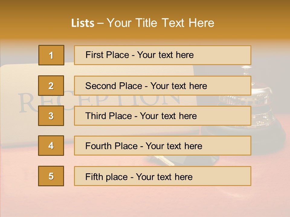 Comfortable Guest Desk PowerPoint Template