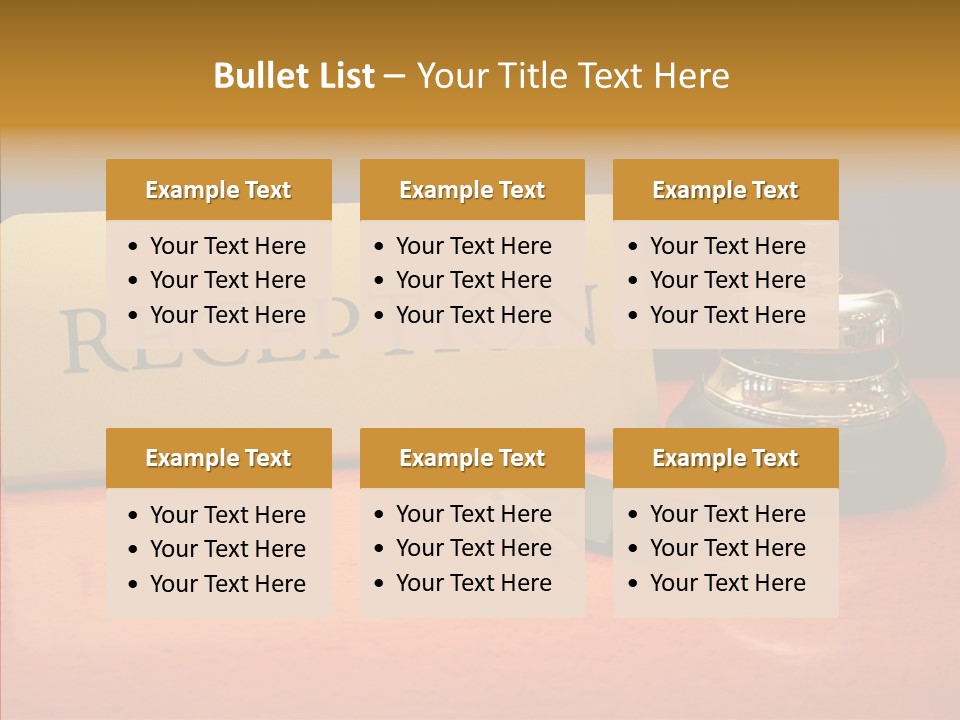Comfortable Guest Desk PowerPoint Template