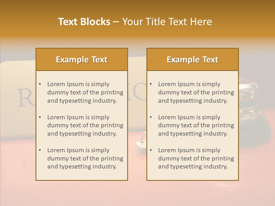 Comfortable Guest Desk PowerPoint Template