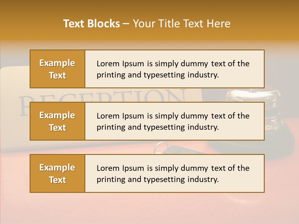 Comfortable Guest Desk PowerPoint Template